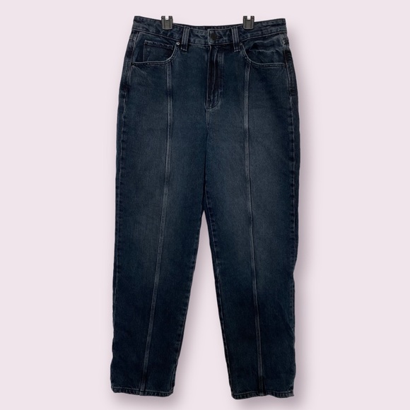 Massimo Dutti blue jeans seamed straight leg denim baggy 5040/711 EUR 42 USA 10 - Picture 4 of 16